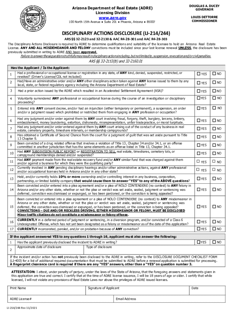  Az 214 Form 2021-2024