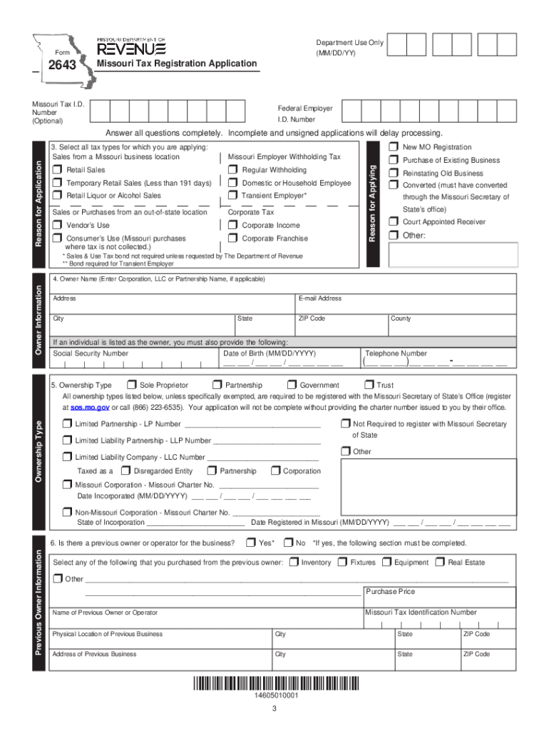 Tax Application Form PDF