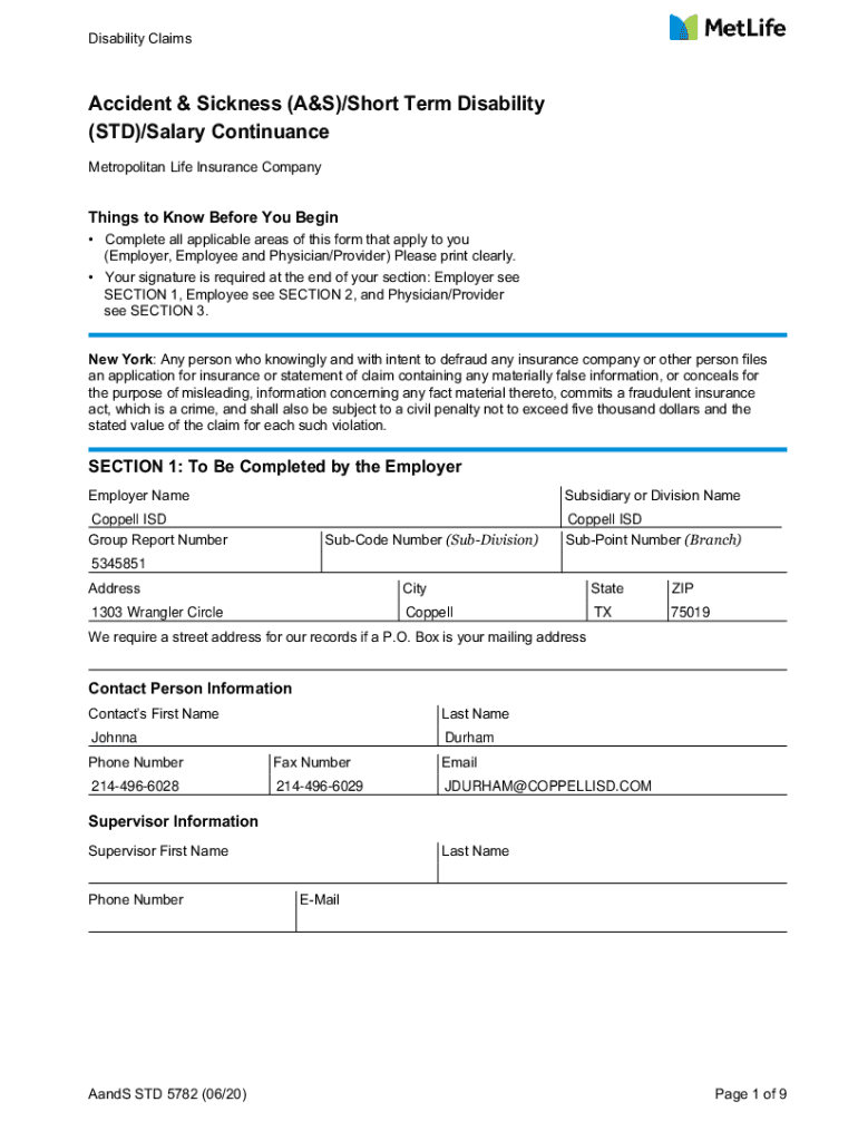  PART 1 Group Accident Insurance Claim Form 2020-2024