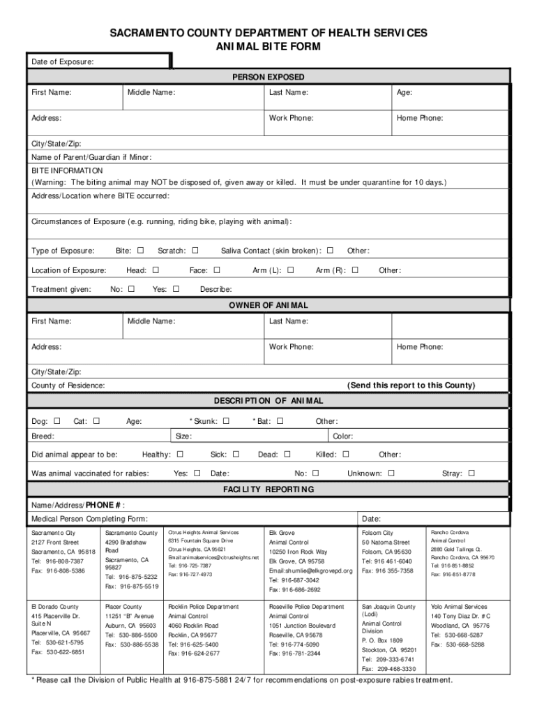 SACRAMENTO COUNTY DEPARTMENT of HEALTH and HUMAN SERVICES  Form