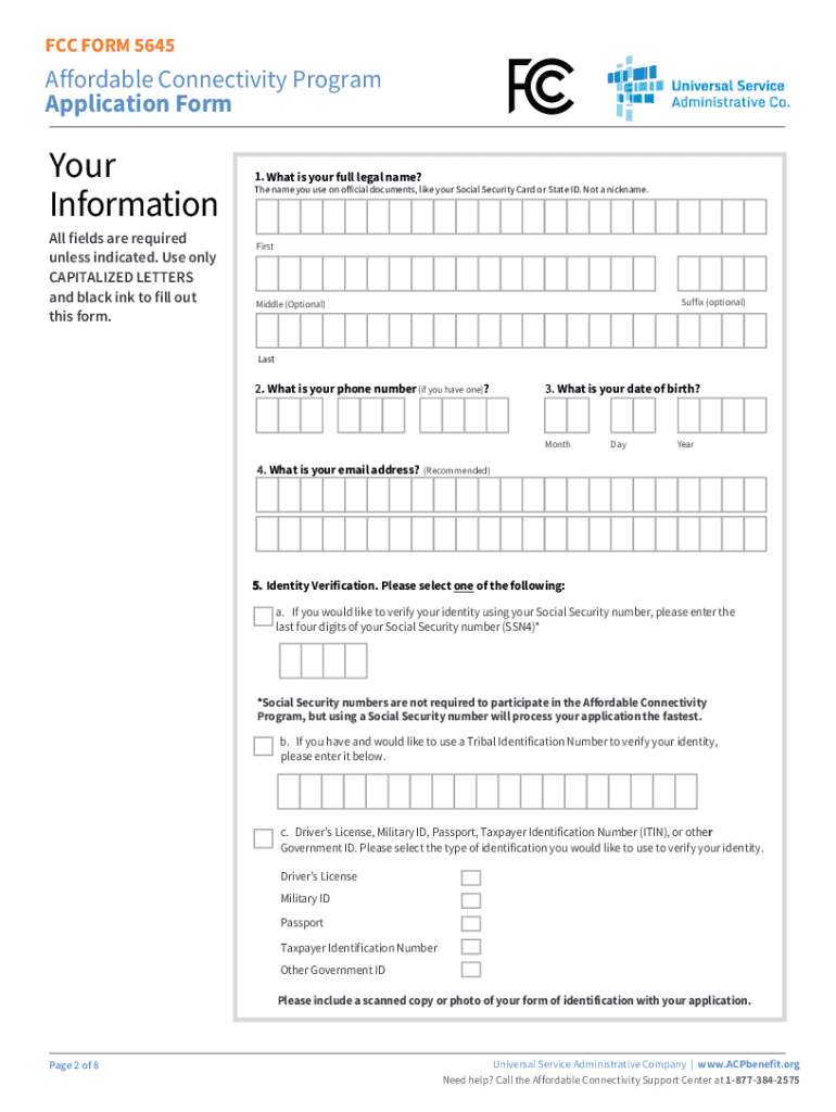  Affordable Connectivity Program Application 2021