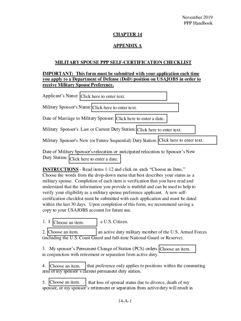 Military Spouse Ppp  Form
