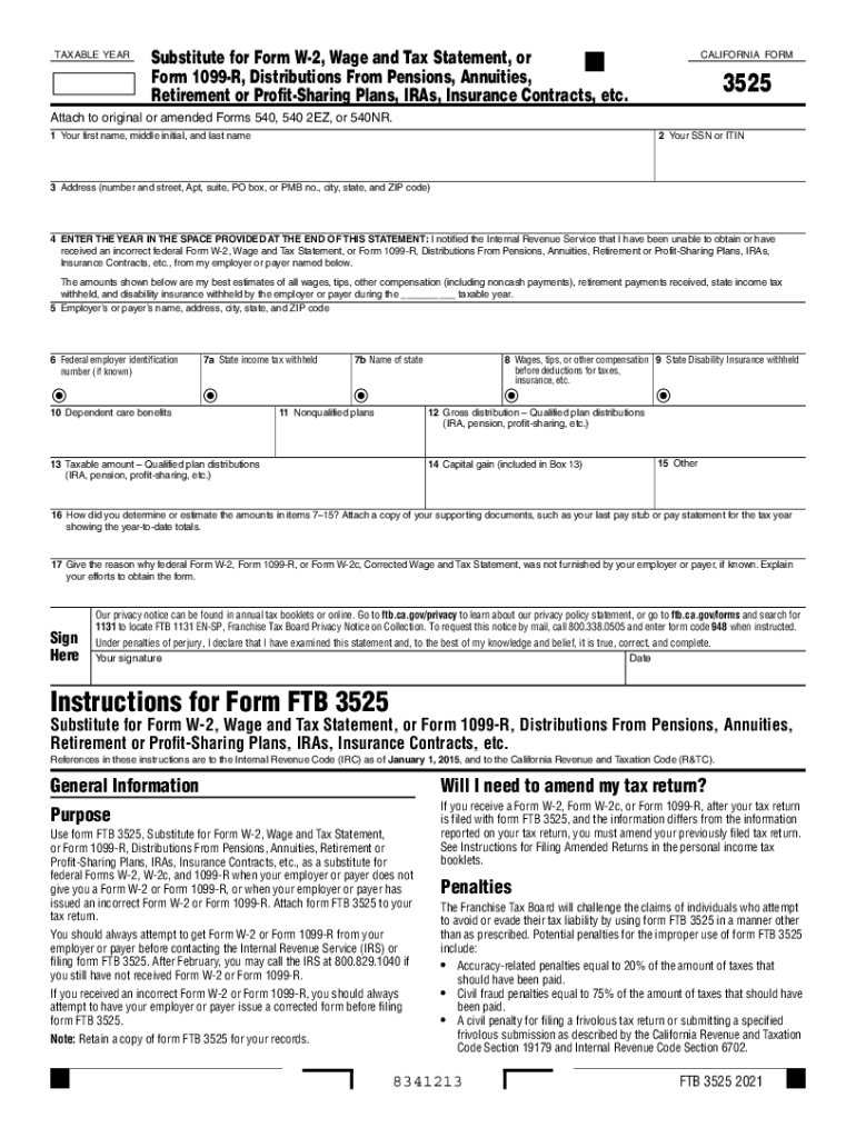  Wage &amp;amp; Tax Statement Form W 2 What is It? Do You Need It?Wages W2FTB Ca Gov Franchise Tax Board HomepageAbout Form 4852, 2021