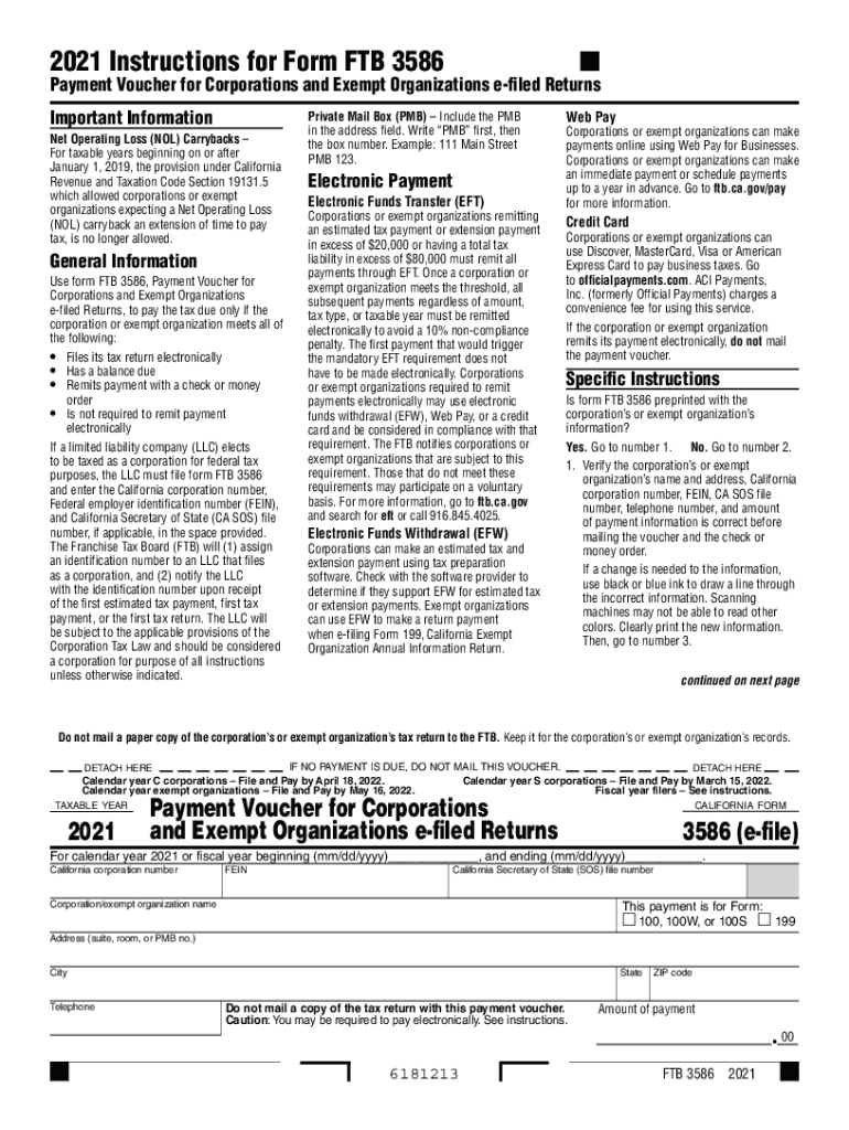  CA FTB 3586 Fill Out Tax Template OnlineUS 2021