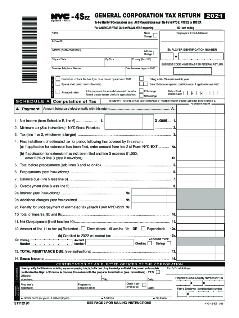  Fillable Online to Be Filed by C Corporations ONLY All 2021