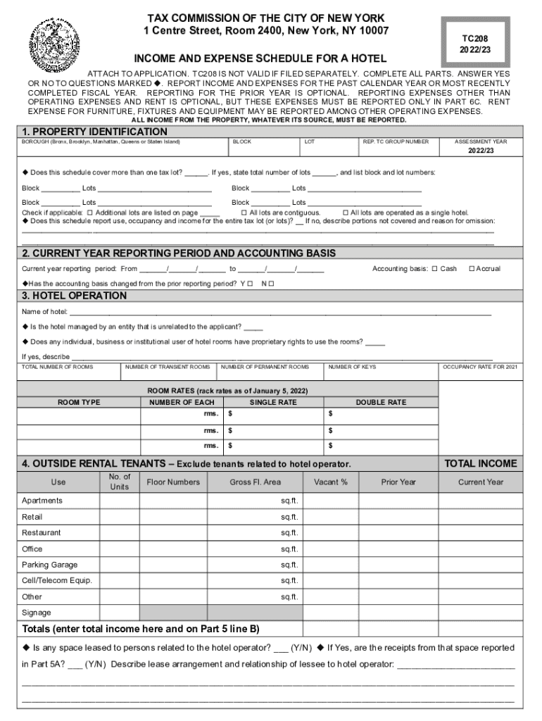  NY TC TC208 Fill Out Tax Template OnlineUS 2022