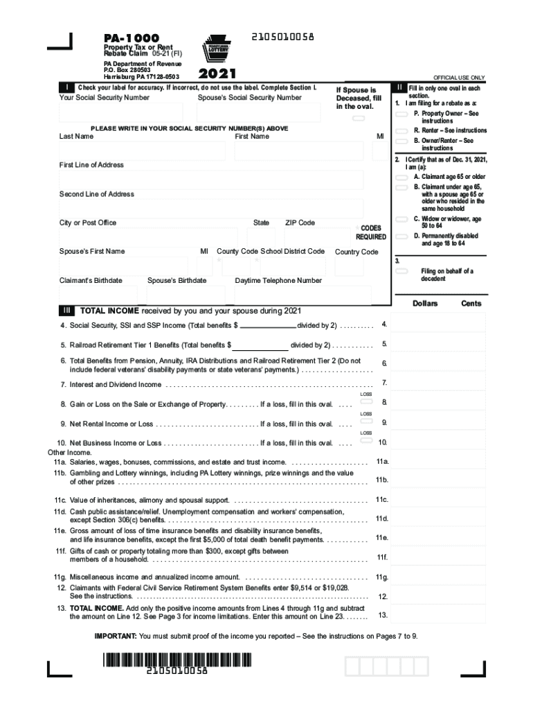 2019 Pennsylvania 1000 - Fill Out and Sign Printable PDF Template | signNow