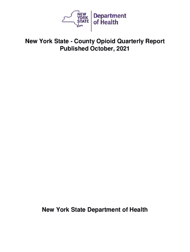Fillable Online New York State County Opioid Quarterly  Form