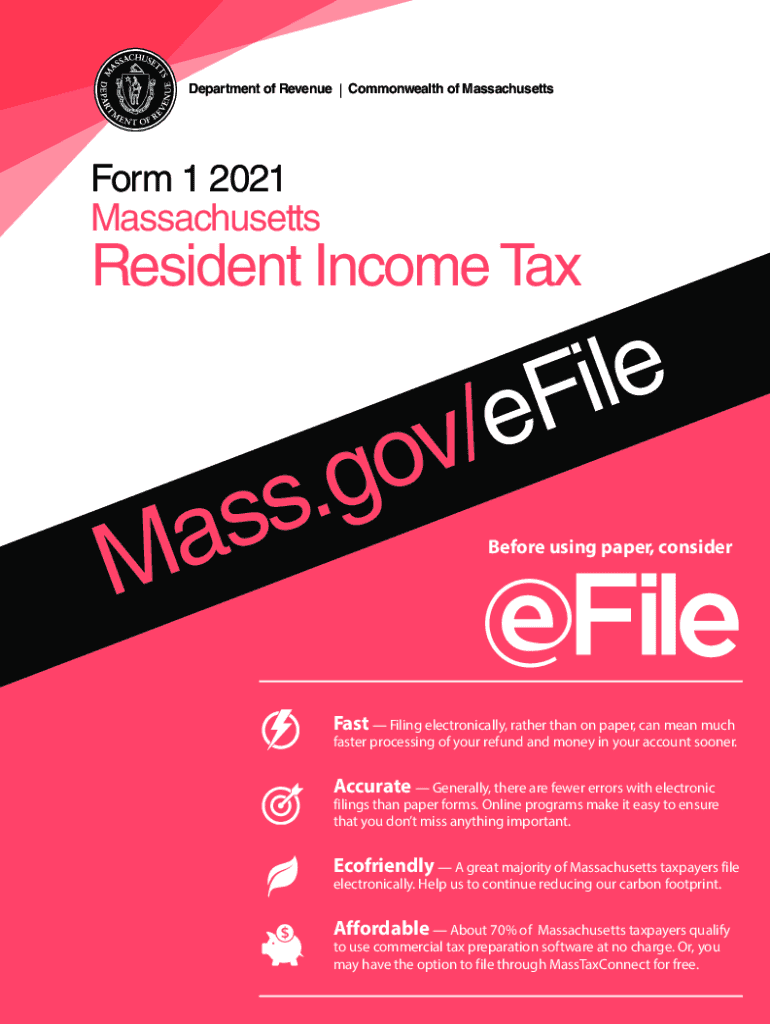  PDF Resident Income Tax Mass Gov 2021