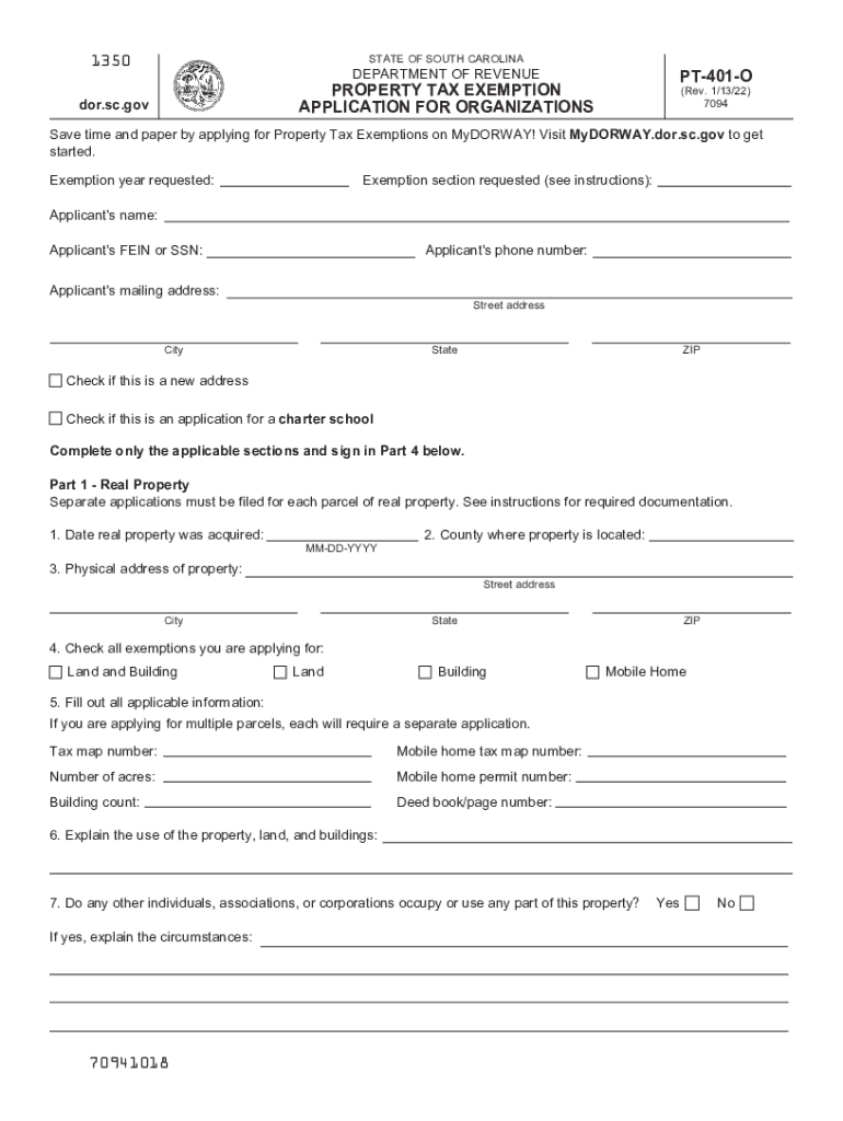 Emergencies SC Department of Revenue  Form