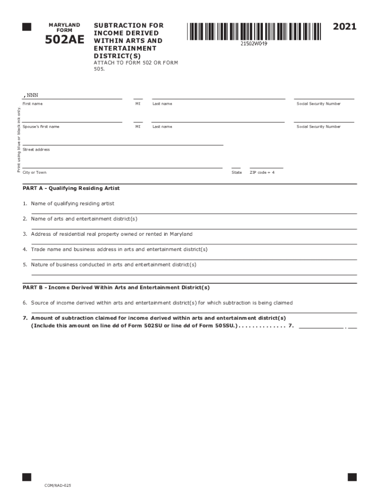  Maryland Form 502 Instructions ESmart Tax 2021