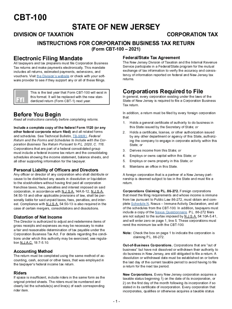  Corporation Business Tax Form Instructions Corporation Business Tax Form Instructions 2021