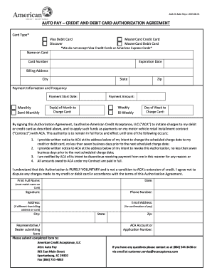 Credit Card Authorization Form