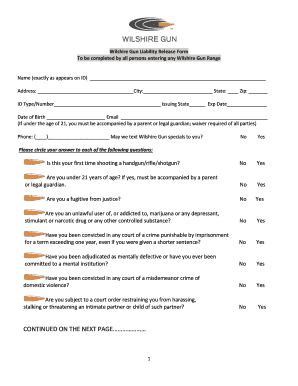 Wilshire Gun  Form