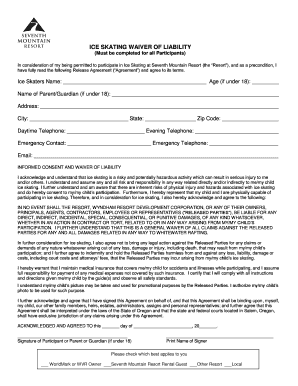 Skating Waiver  Form