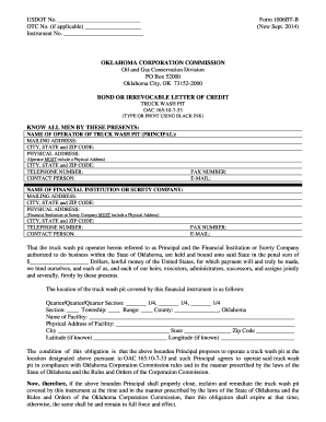 Oklahoma B Corporation Commission Form