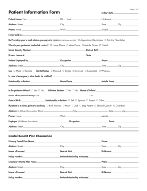 Patient Information Form