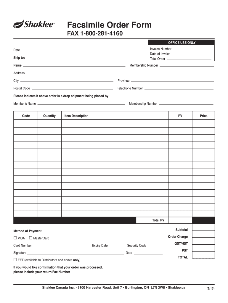  Facsimile Order 2015