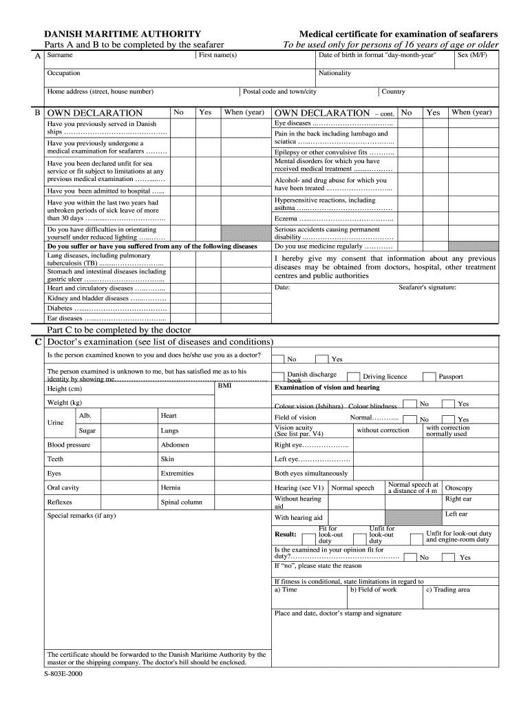 Medical Maritime Authority  Form