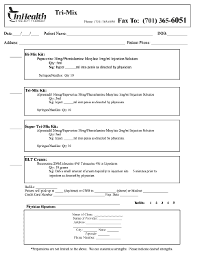 Trimix Online  Form