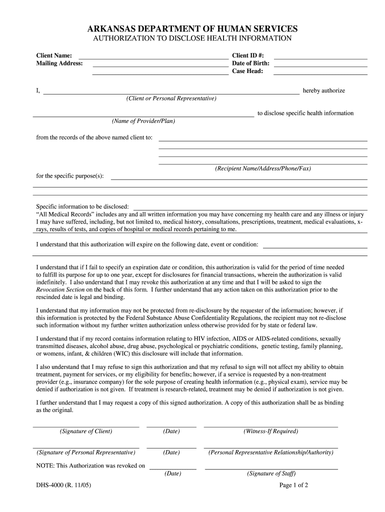 Dhs 4000  Form