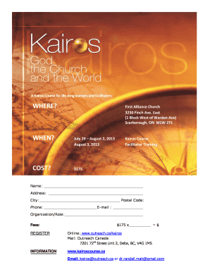Kairos Course PDF  Form