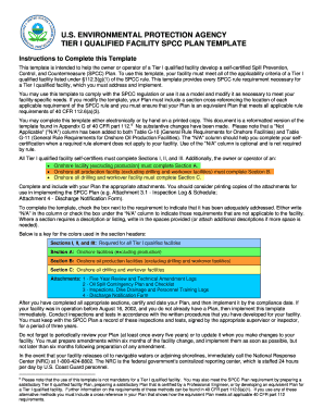 Tier 1 Qualified Facility SPCC Plan Template Media Ofb Oregonfb  Form