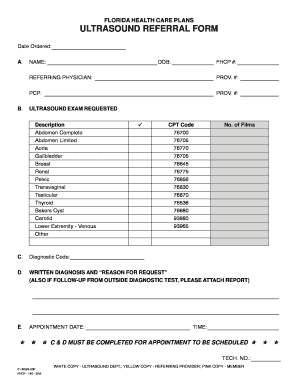 Ultrasound Referral Form