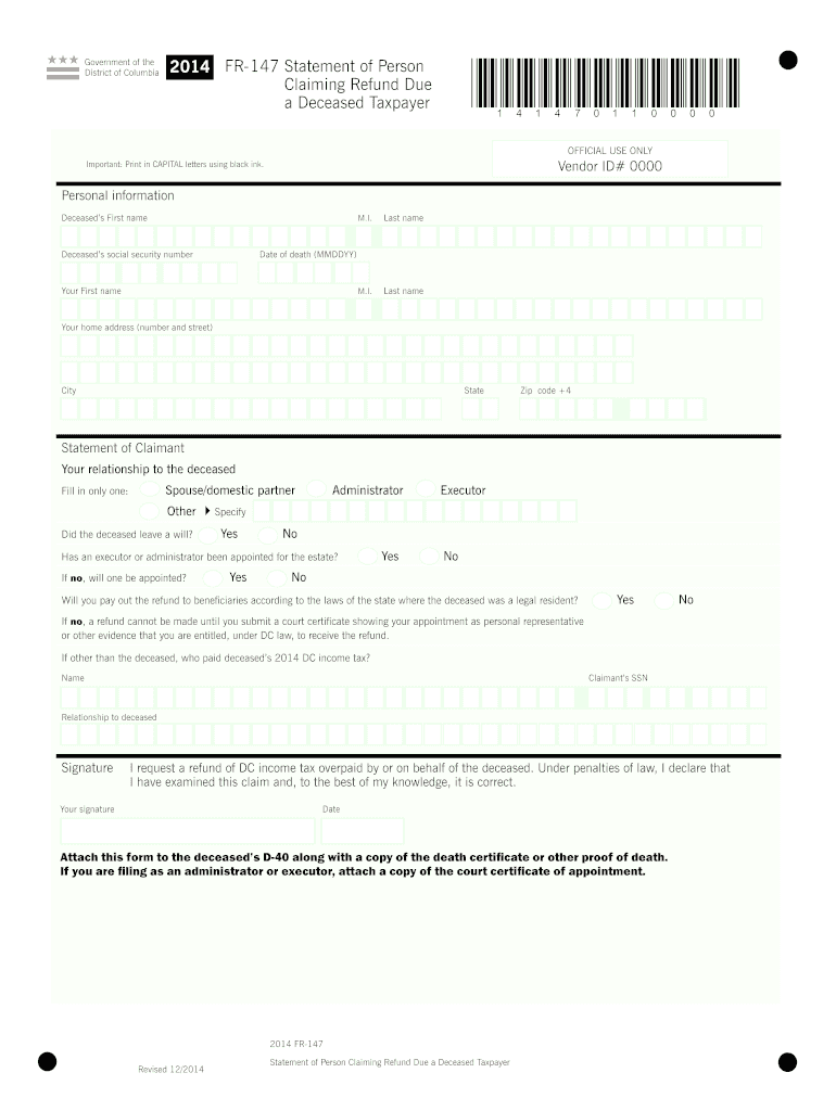Get and Sign Fr 147  Form 2014-2022
