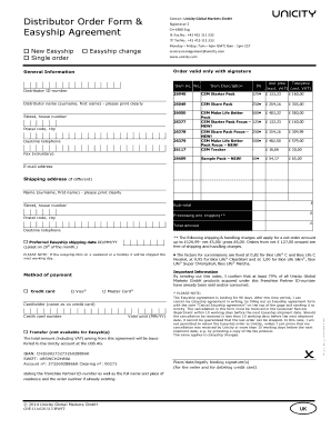 Unicity Enrollment  Form