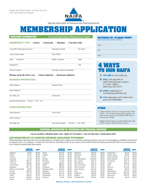 Download the NAIFA Membership Application PDF Naifa  Form