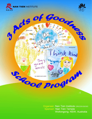 Three Acts of Goodness Project Proposal  Form