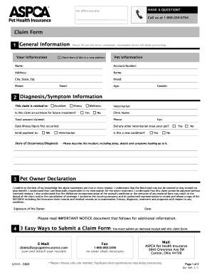 Aspca Claim Form