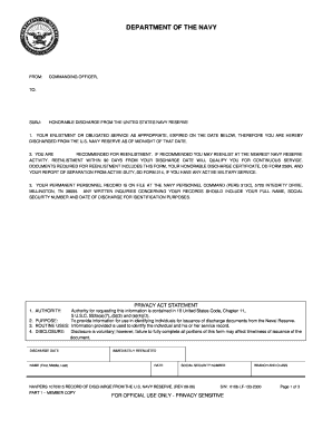 Navpers 1070 615  Form