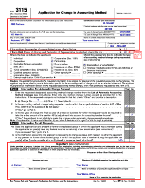 Completed Form 3115 Example