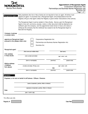  Appointment of Recognizrd Agent Appointment of Recognizrd Agent 2015-2024