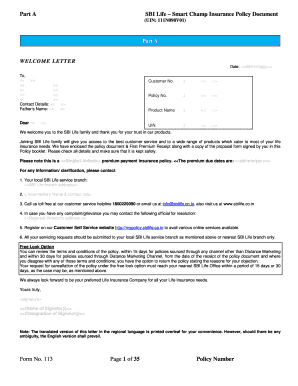 Smart Champ Insurance Plan  Form