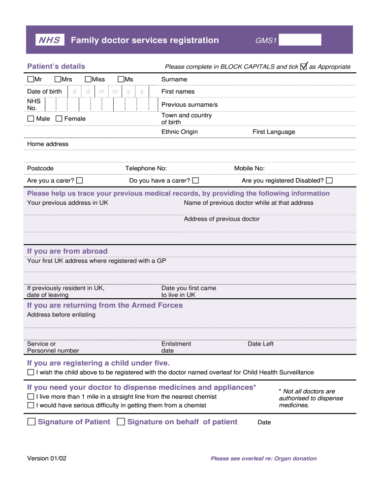 Doctor Registration Number  Form