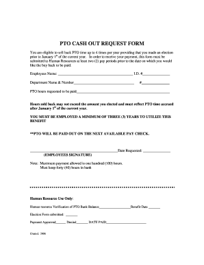 PTO BUY BACK REQUEST FORM Borgess Health