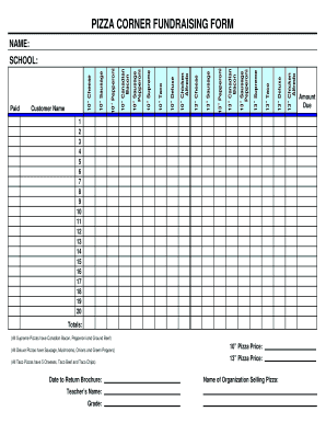 Fundraiser Order Form