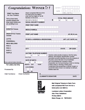 Louisianalotterycom Form