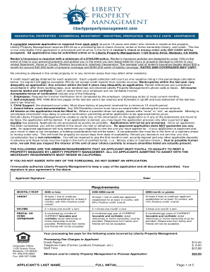  Requirements Liberty Property Management 2021-2024