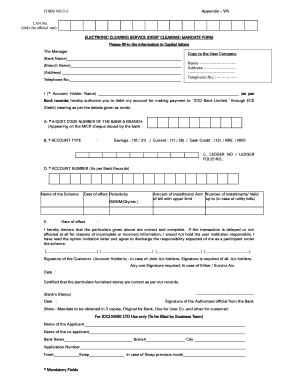 Bank Mandate Form in Word Format