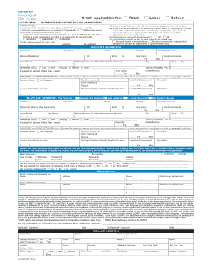 Credit Pre Approval Application Honda Financial Services  Form