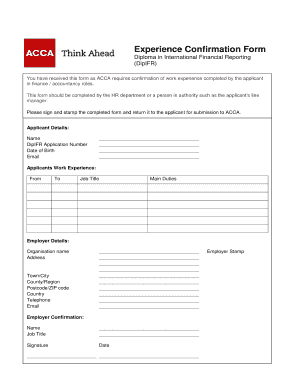 Confirmation Form