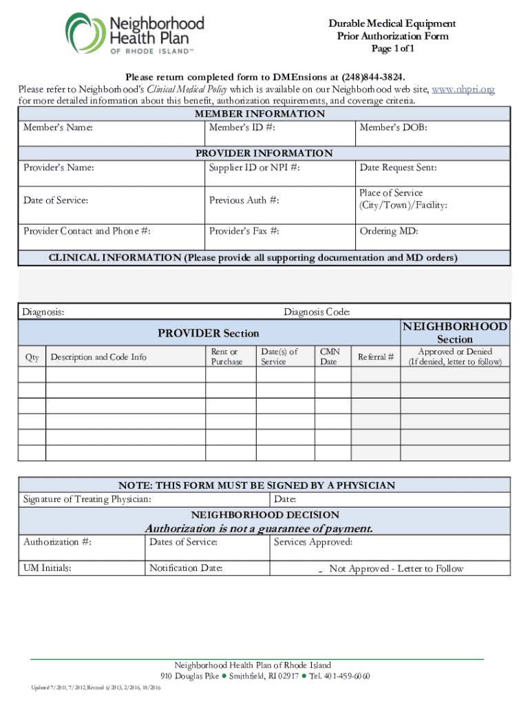  Authorization is Not a Guarantee of Payment Neighborhood Health 2016-2024