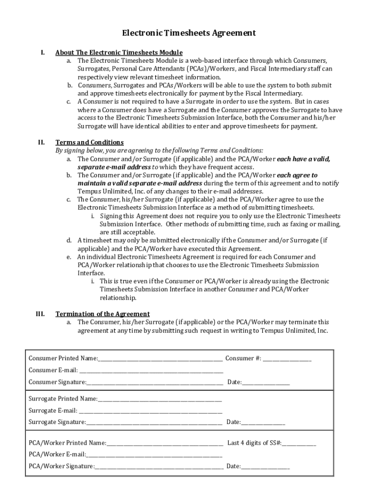  Electronic Timesheets Agreement 2021-2024