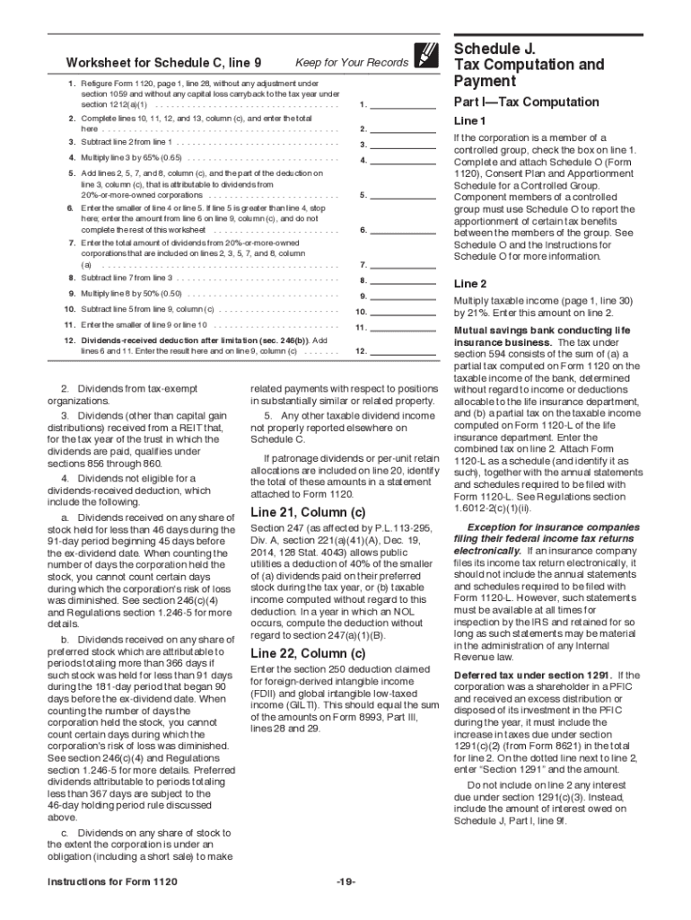  Tax PDF PDF 1120 U S Corporation Income Tax Return Form 2021-2024