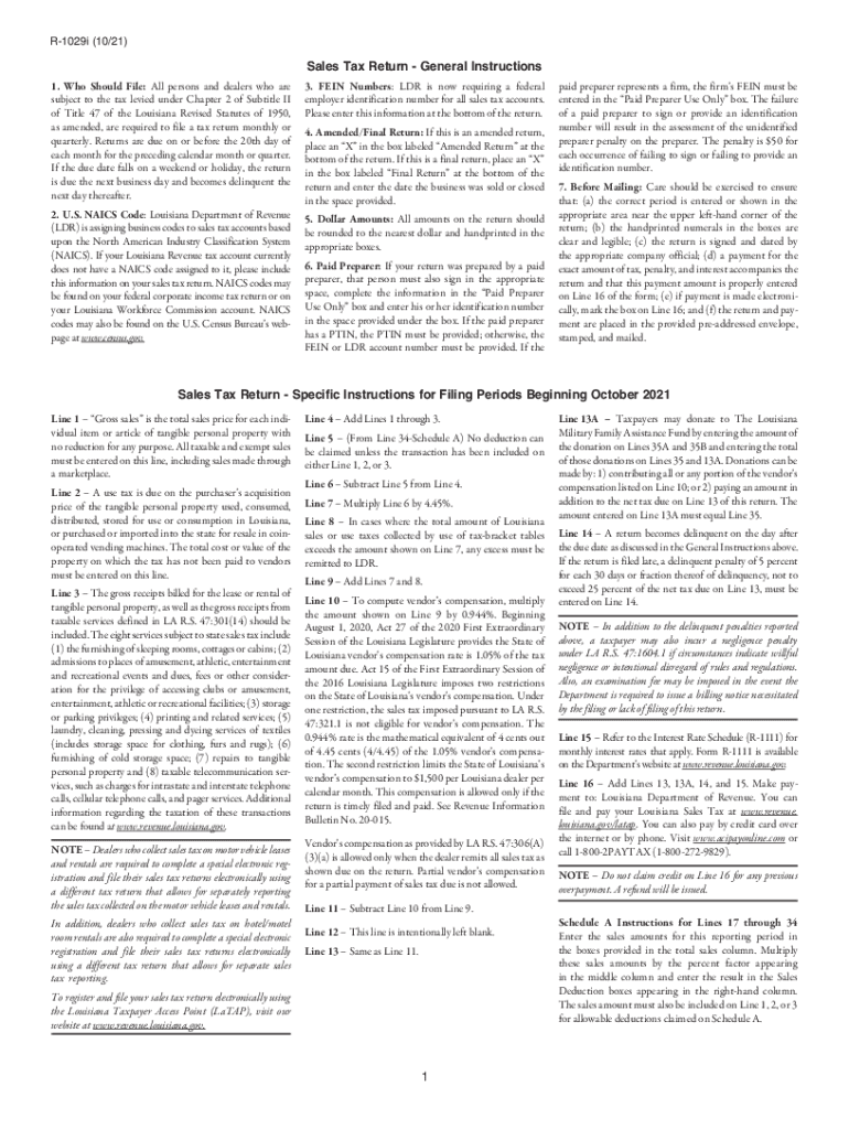 Www Uslegalforms Comform LibrarytaxLA R 1029i Fill Out Tax Template OnlineUS 2021
