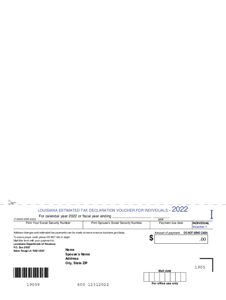 Louisiana Estimated Tax Vouchers 20222024 Form Fill Out and Sign